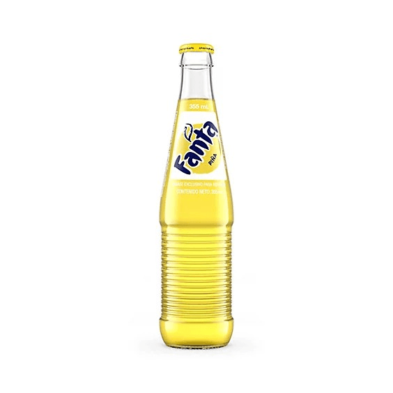Pineapple Fanta Bottled Soda.