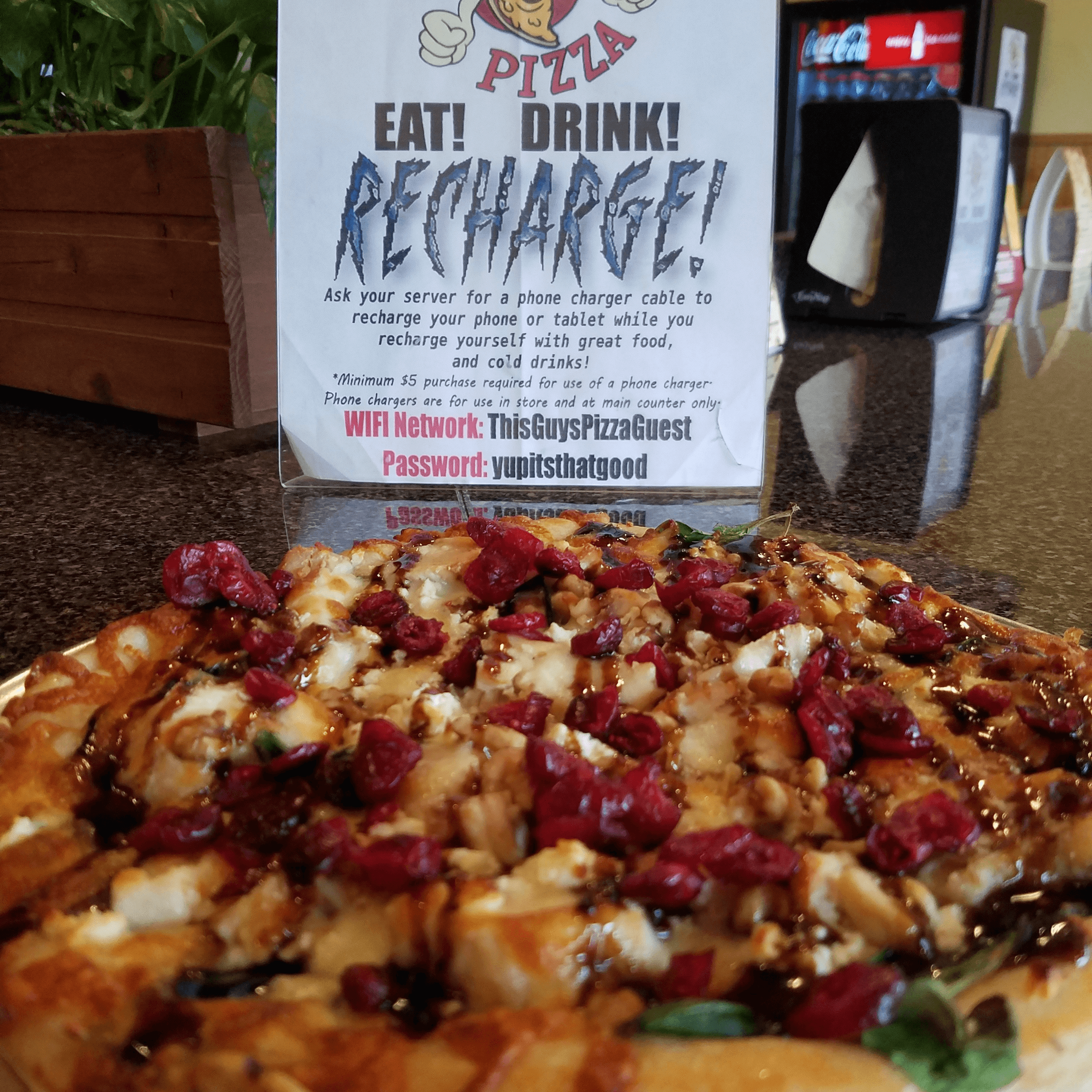The Cranberry Walnut Pizza.