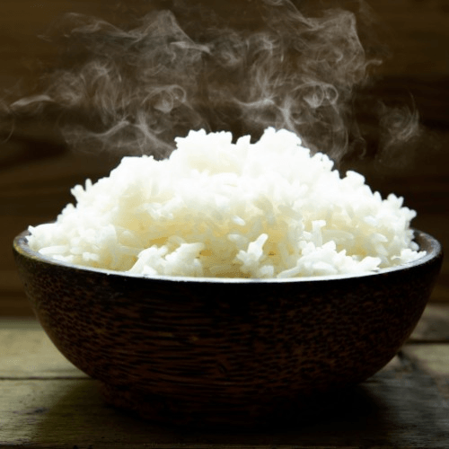 Steamed Jasmine Rice.