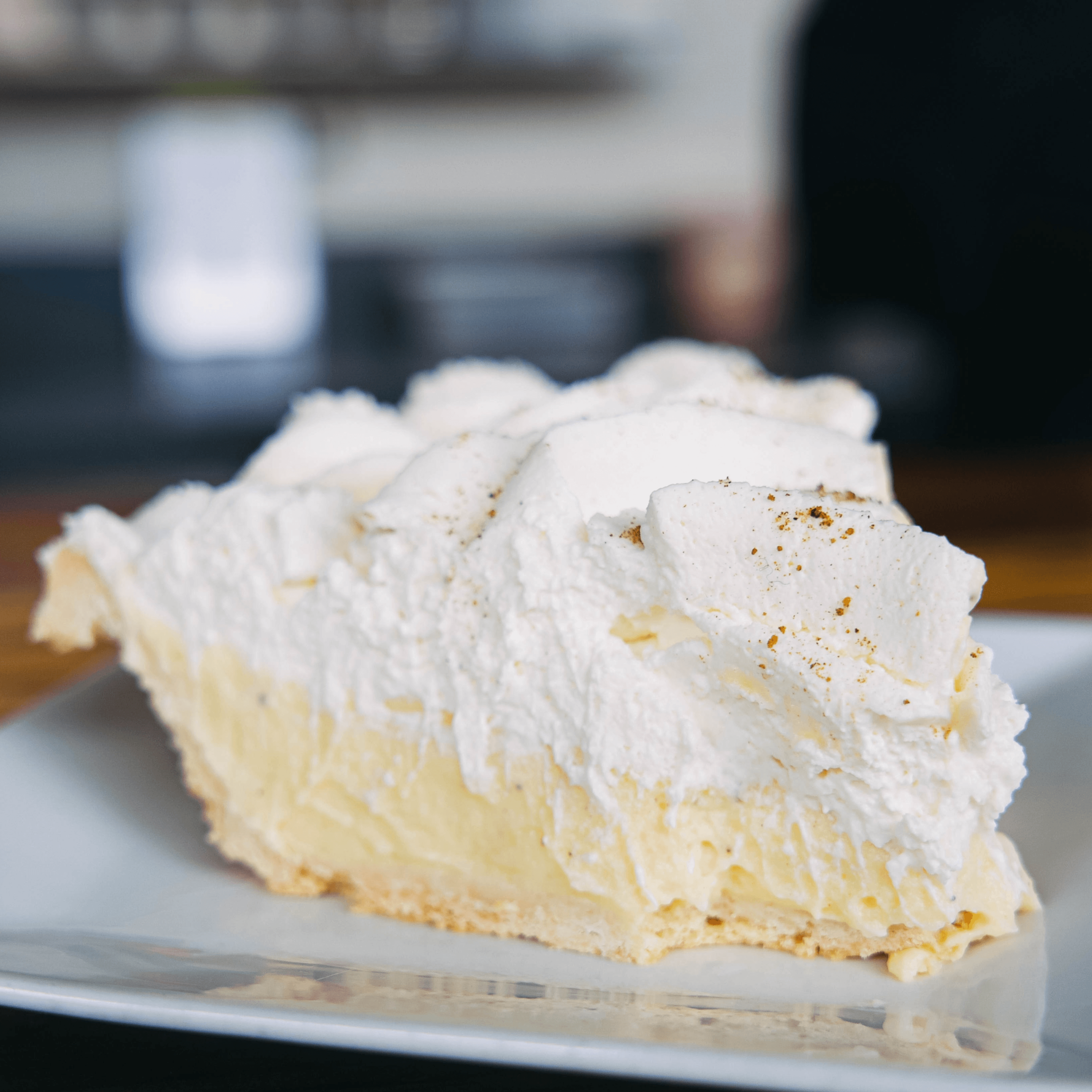 Spiked Eggnog Pie - Slice  (available through 12/31).
