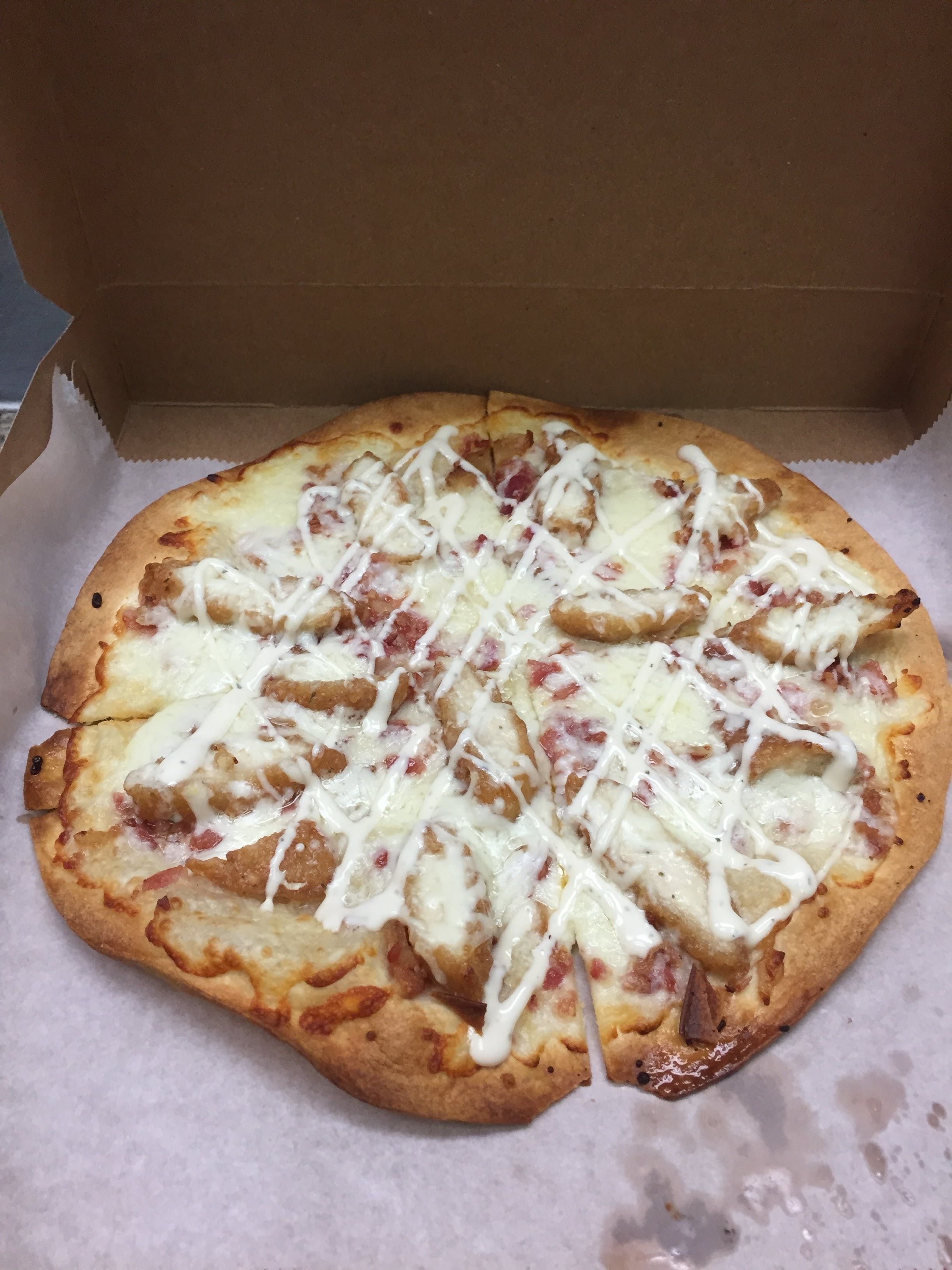 Chicken bacon ranch pizzadilla.