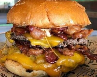 DOUBLE BACON CHEESEBURGER.
