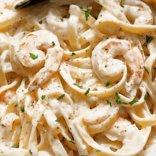 Shrimp Alfredo.