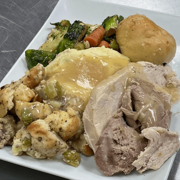 Roasted Turkey & Ham Dinner - Feeds 10-12 People.