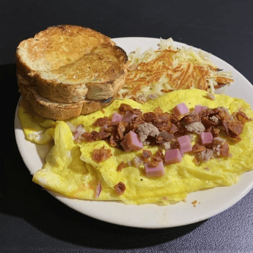 Meatlover's Omelet.