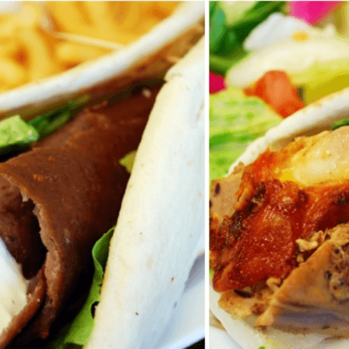 Two WRAPS with 2 SIDES.