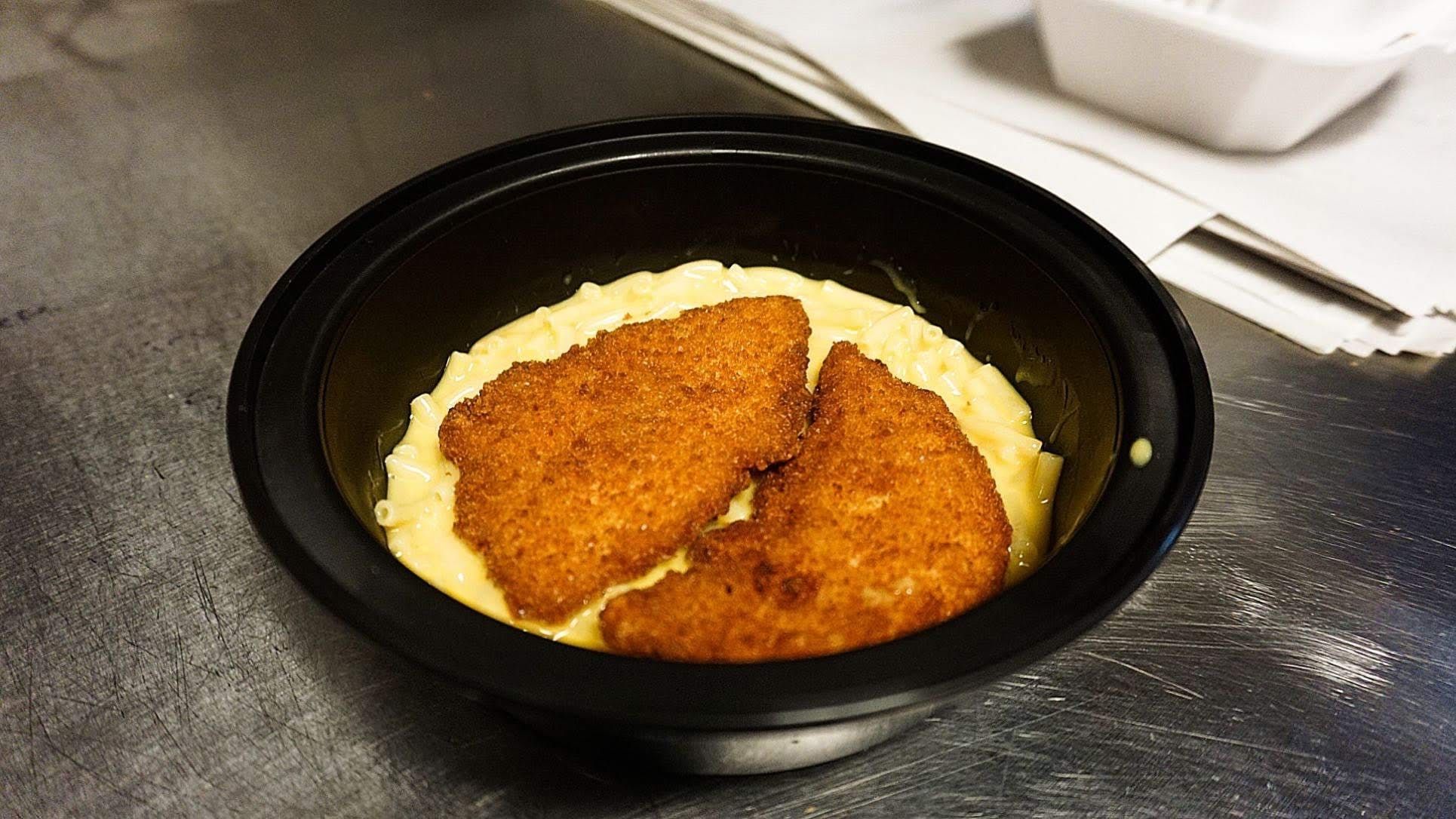 Kid's Macaroni & Cheese with Two Chicken Tenders.