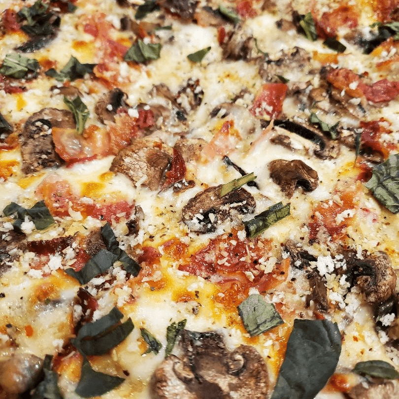 Stuffed Mushroom Pizza.
