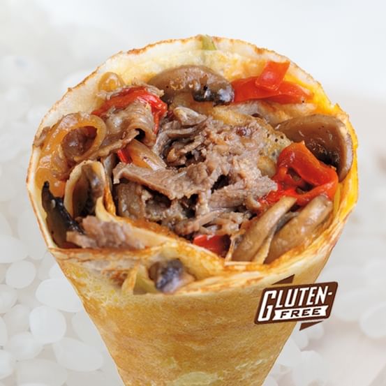 10. Philly Cheese Steak Crepe (GF).
