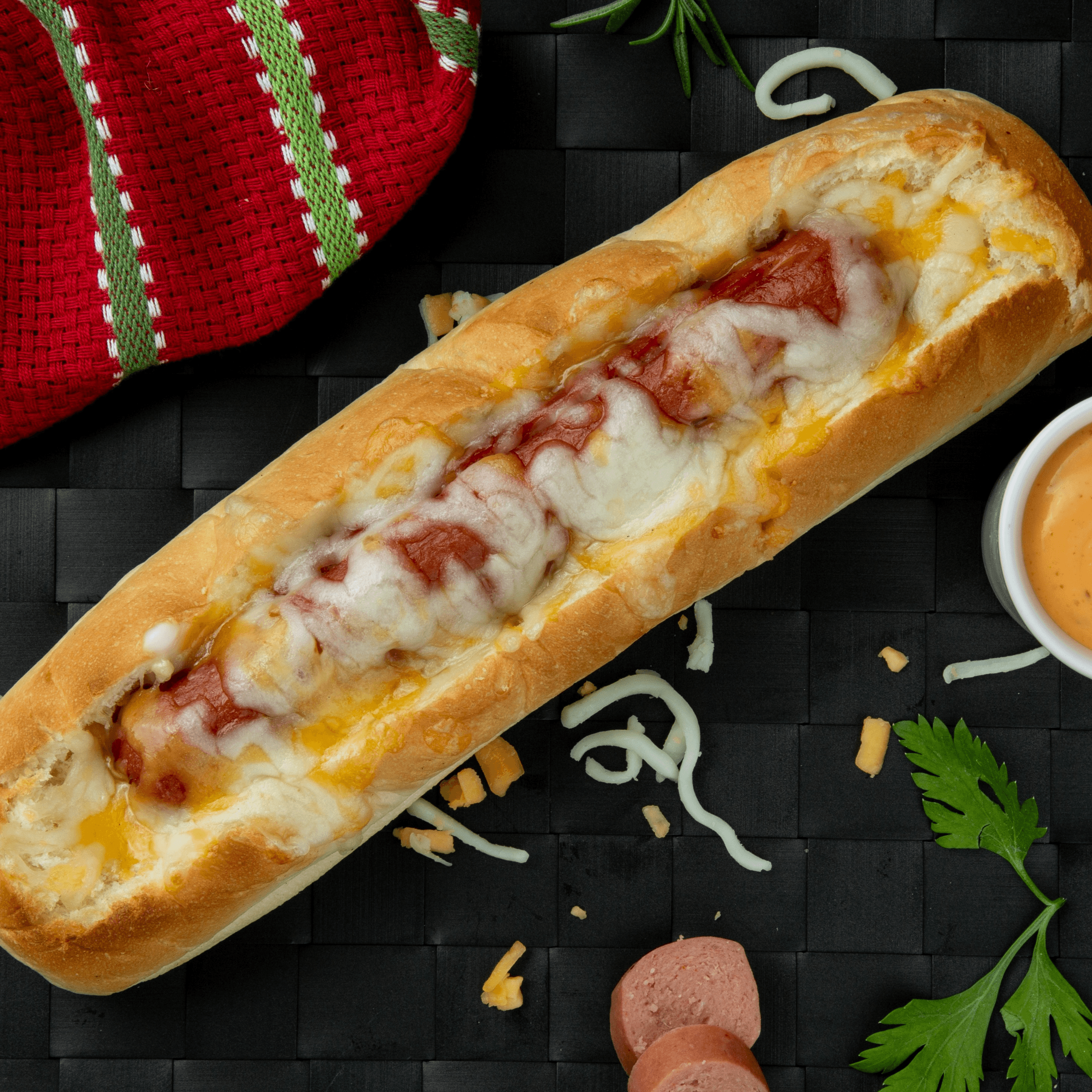 Hot Dog with Cheese.