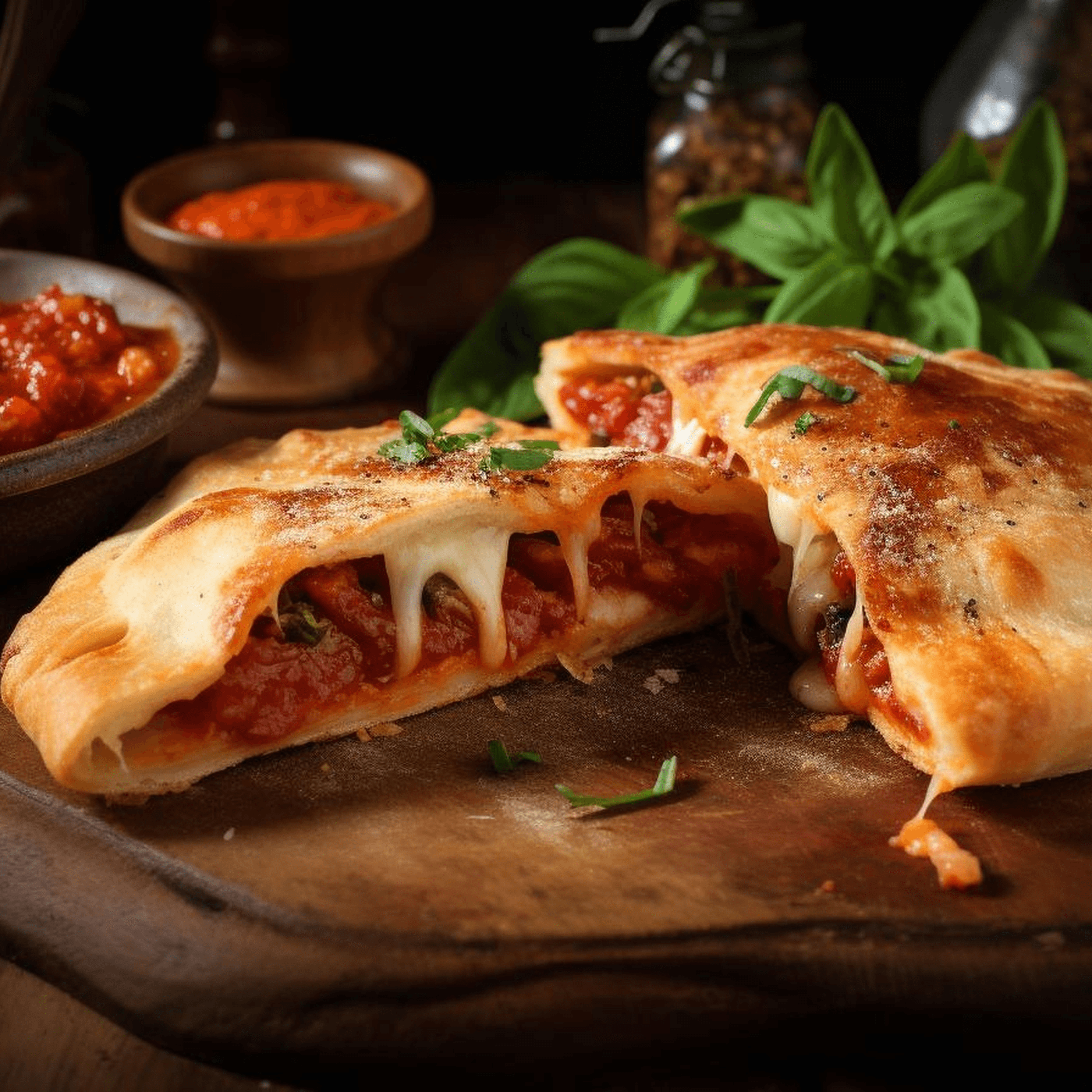Meat Ball Calzone Roll.