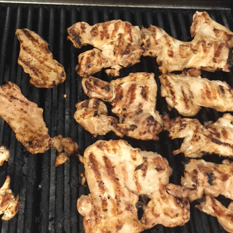 Chicken & pork teriyaki rice meal.