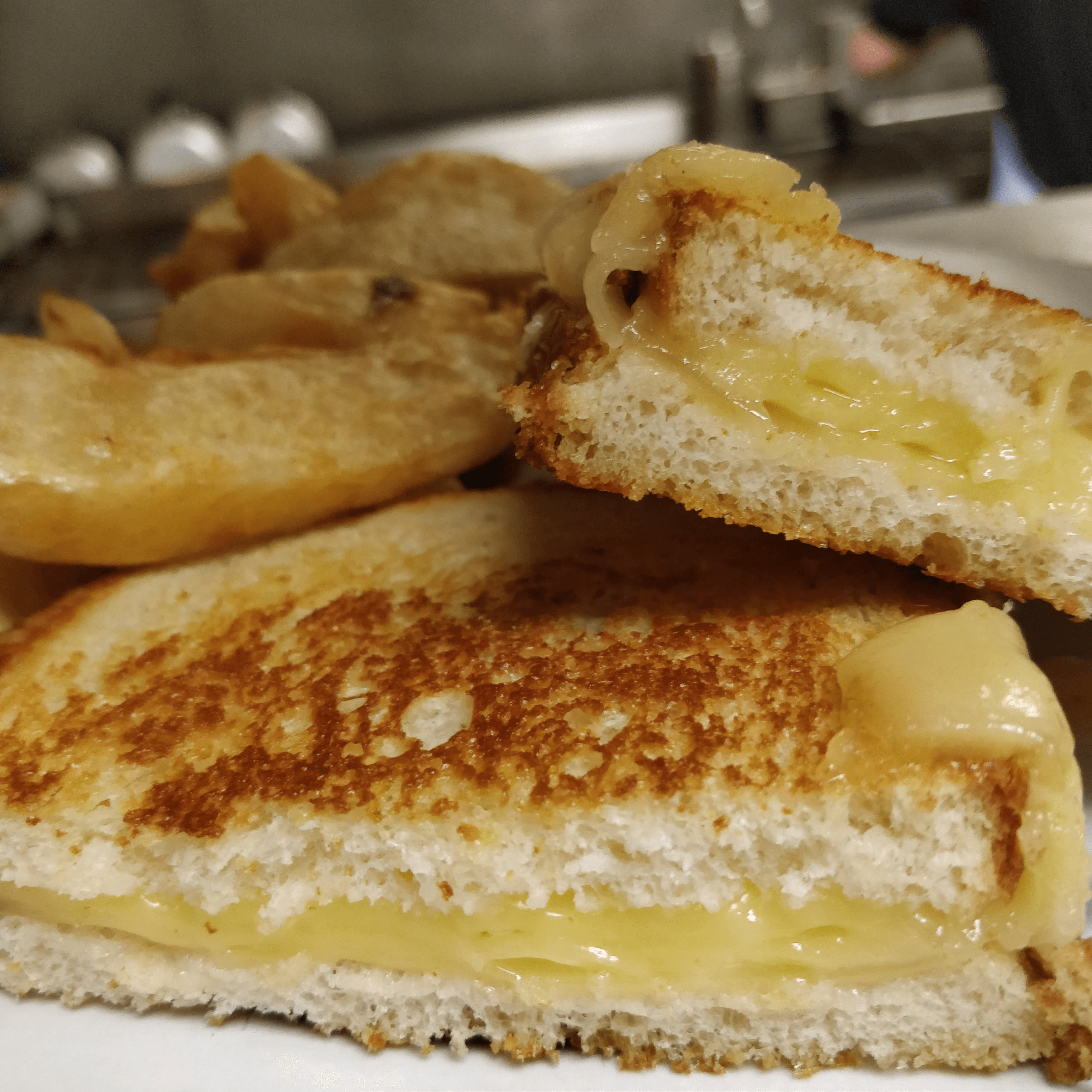 Traditional Grilled Cheese Sandwich.