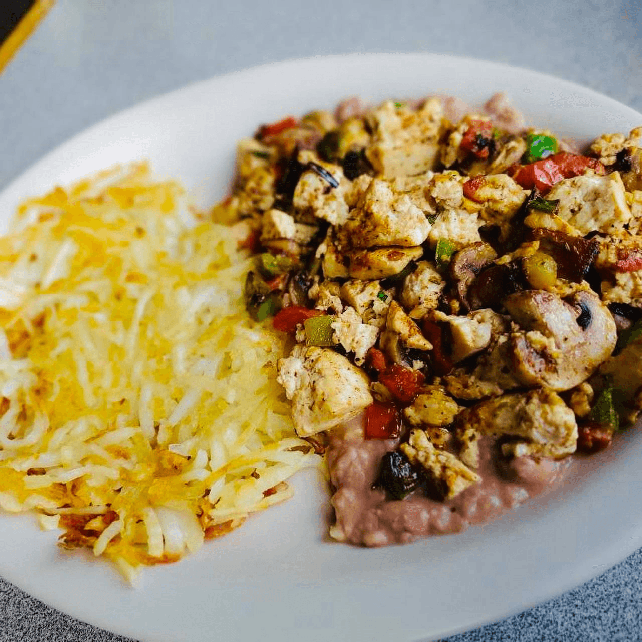 Vegan Veggie Tofu Scramble.