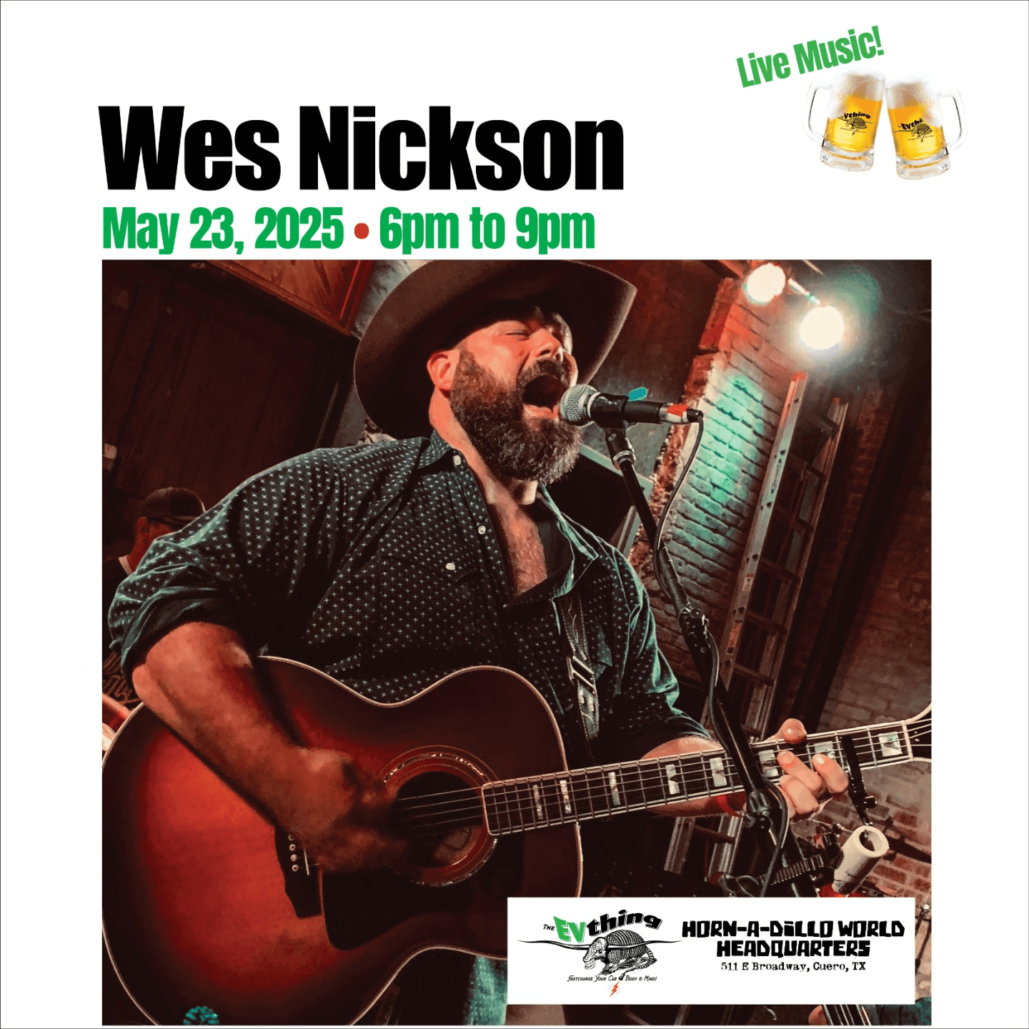 Wes Nickson LIVE! Friday, 5/23 6-9PM