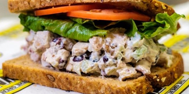 Walnut-Cranberry-Chicken Salad Sandwich Boxed Lunch.