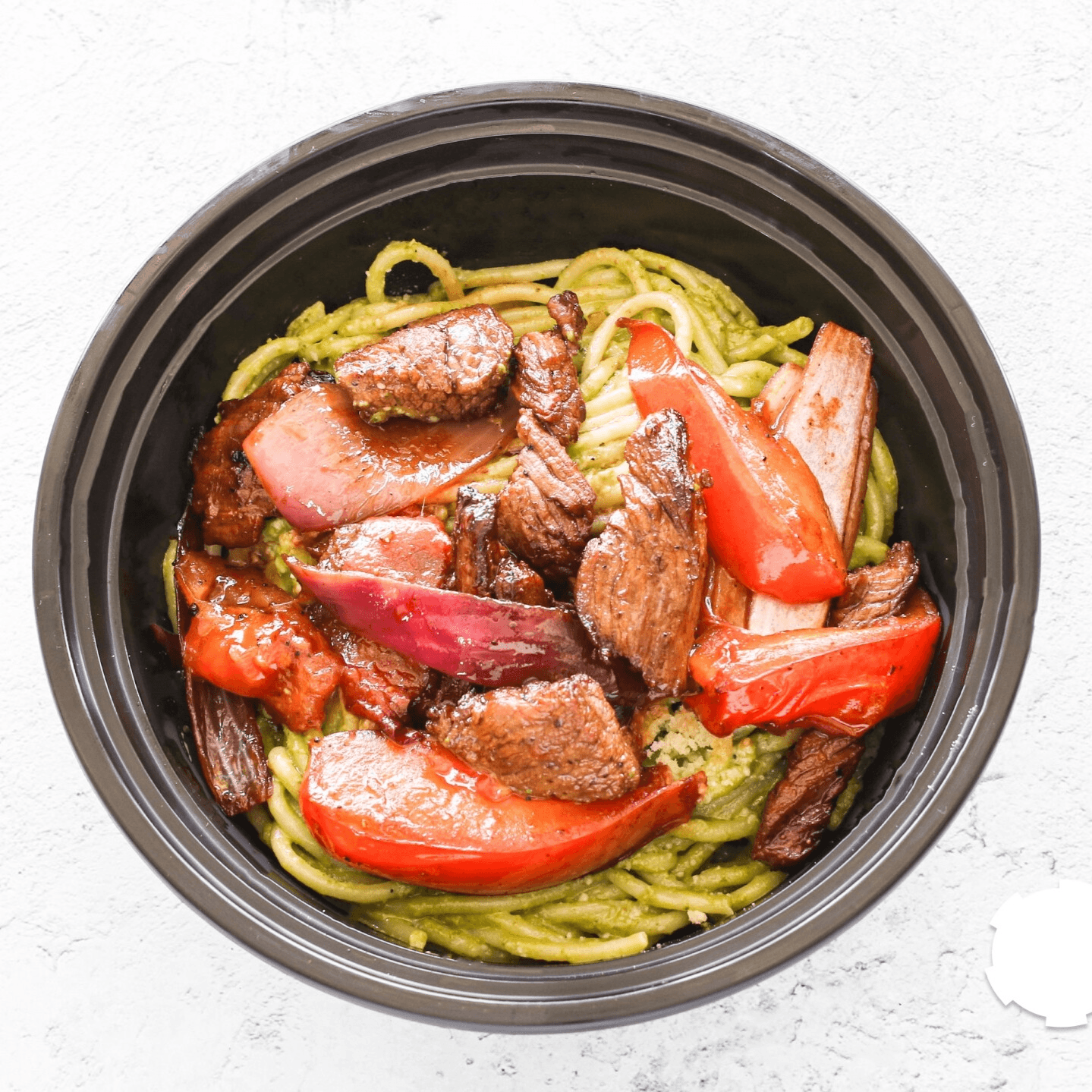 Beef Pesto Noodles Bowl.