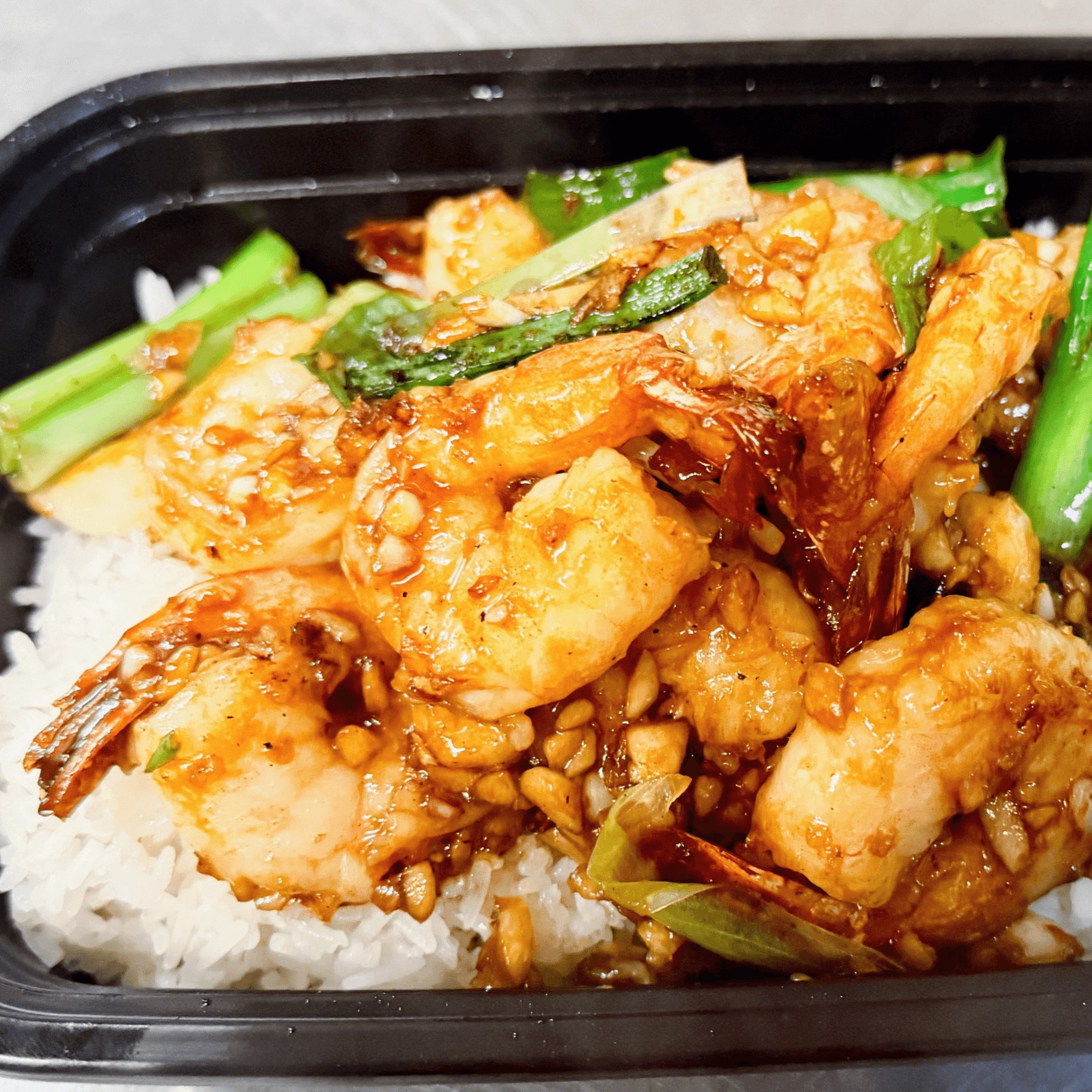 Shrimp Garlic Over Rice.