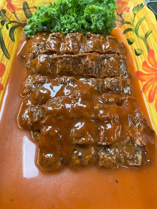 Small BBQ Boneless Ribs.