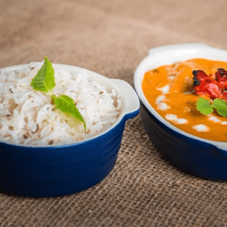 Chicken Tikka Masala Combo platter.