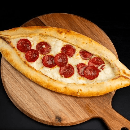 Pepperoni Cheese Boat Manaeesh.