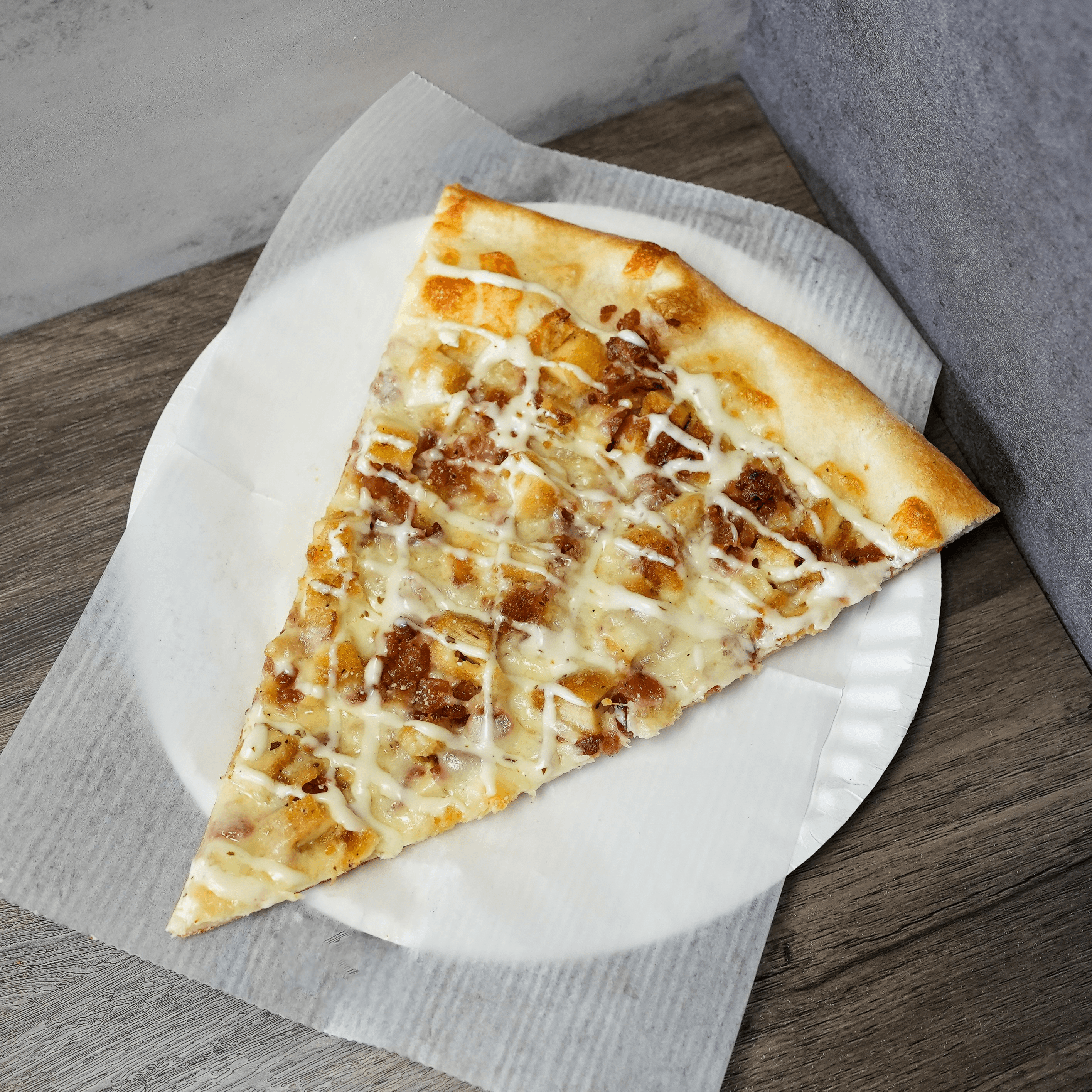 Chicken Bacon Ranch NY Style Thin Crust Pizza (Small (6 Slices)).