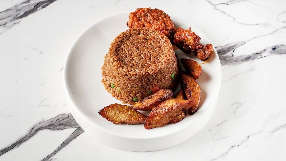 Jollof Rice with Assorted/ Fish.