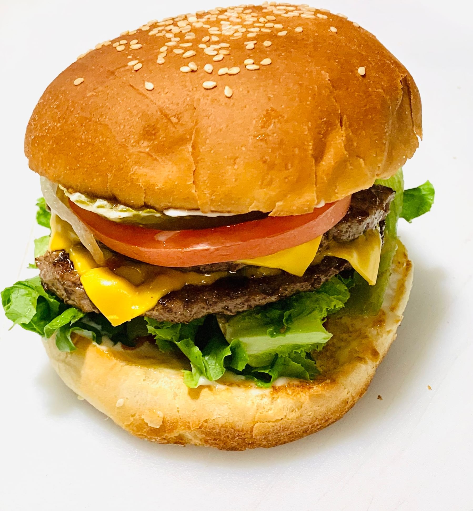 Double Cheese Burger Only.