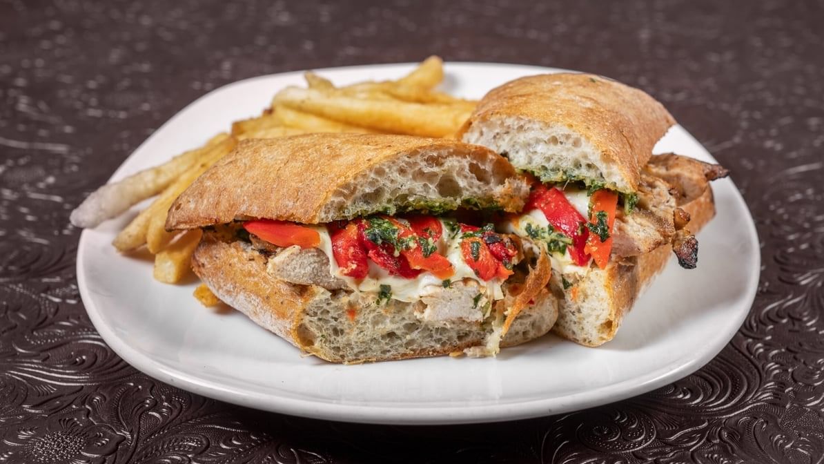 Pesto Chicken Sandwich.