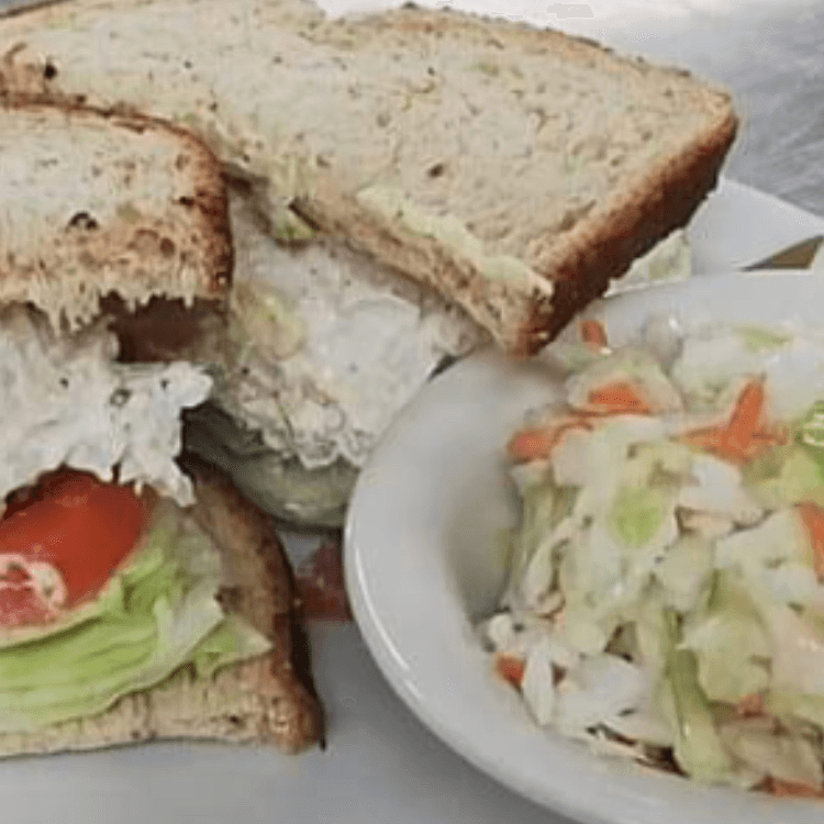 Chicken Salad Melt Sandwich.