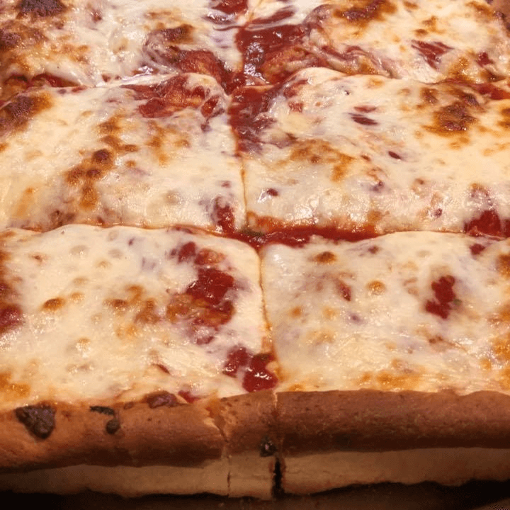 Sicilian Cheese Pizza.