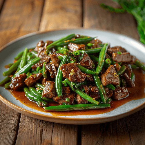 E04 String Bean with Beef/Chicken/Fish Fillet 四季豆炒 牛肉/雞/魚