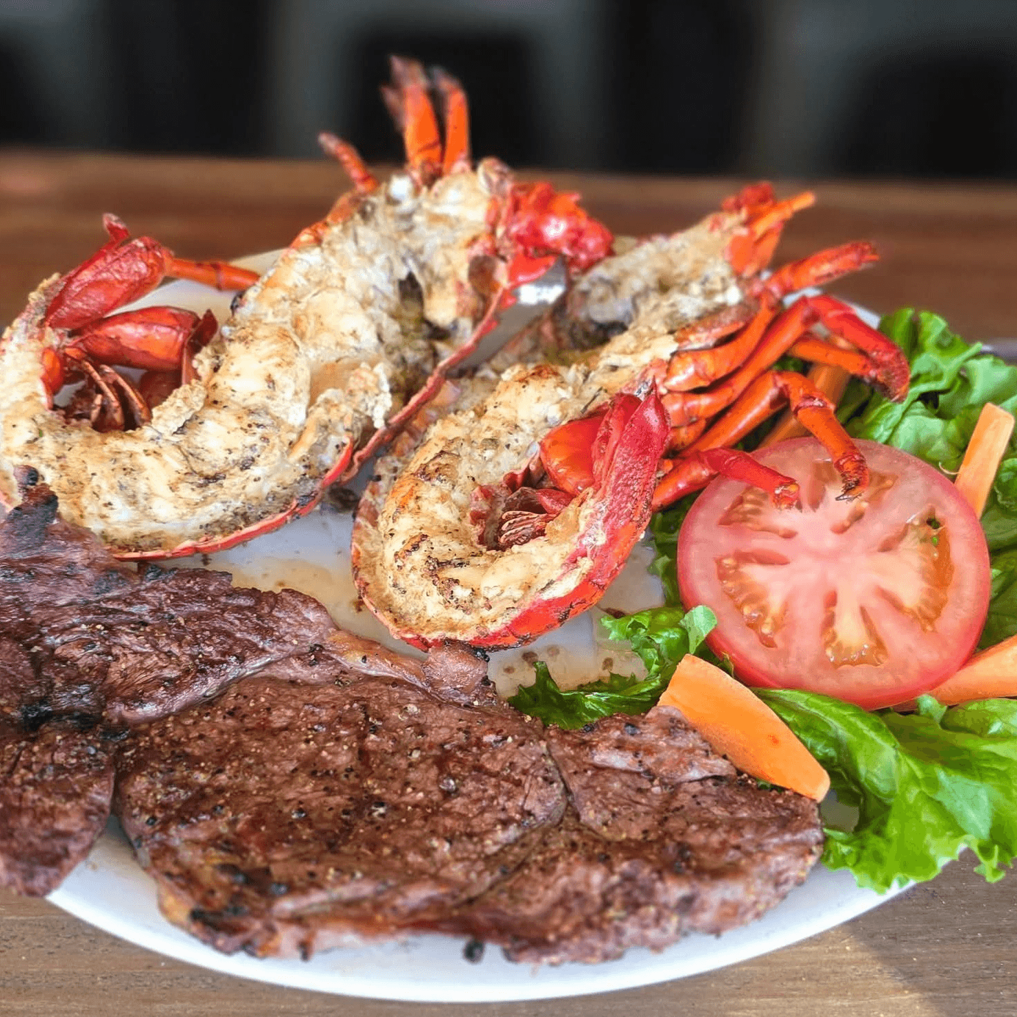 Puerto Nuevo Style Steak and Lobster Special.