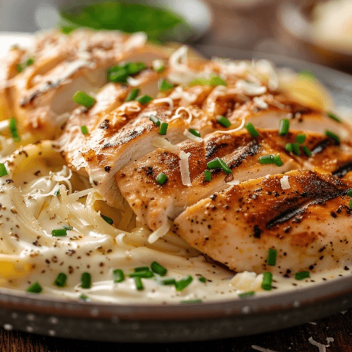 Chicken Alfredo.