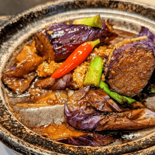 Eggplant Clay Pot