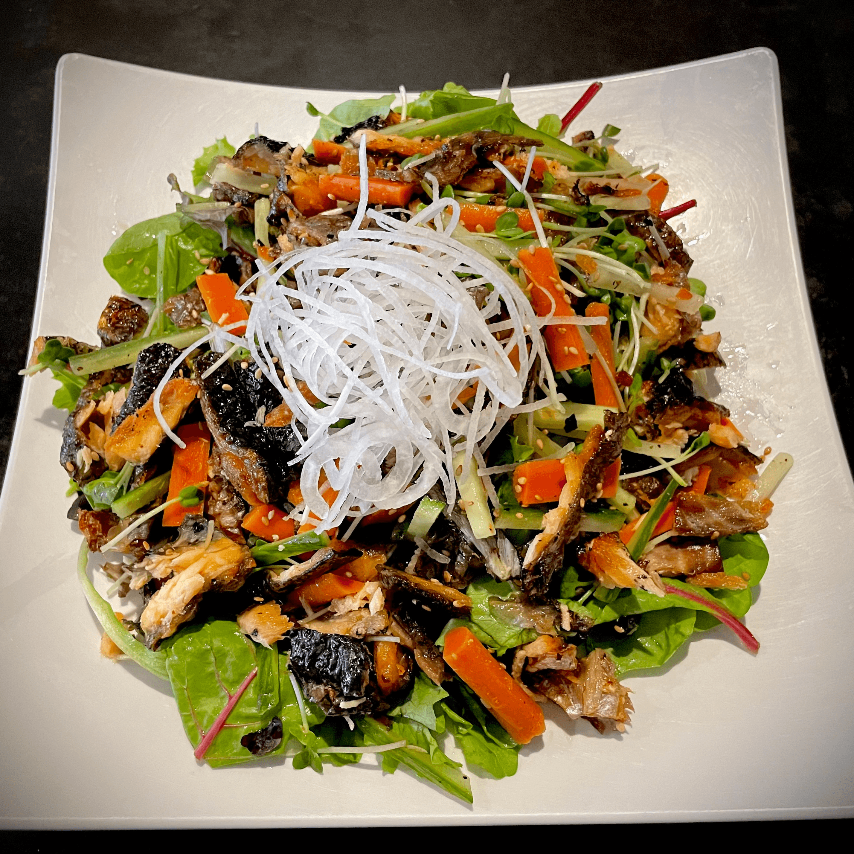 49. Salmon Skin Salad.