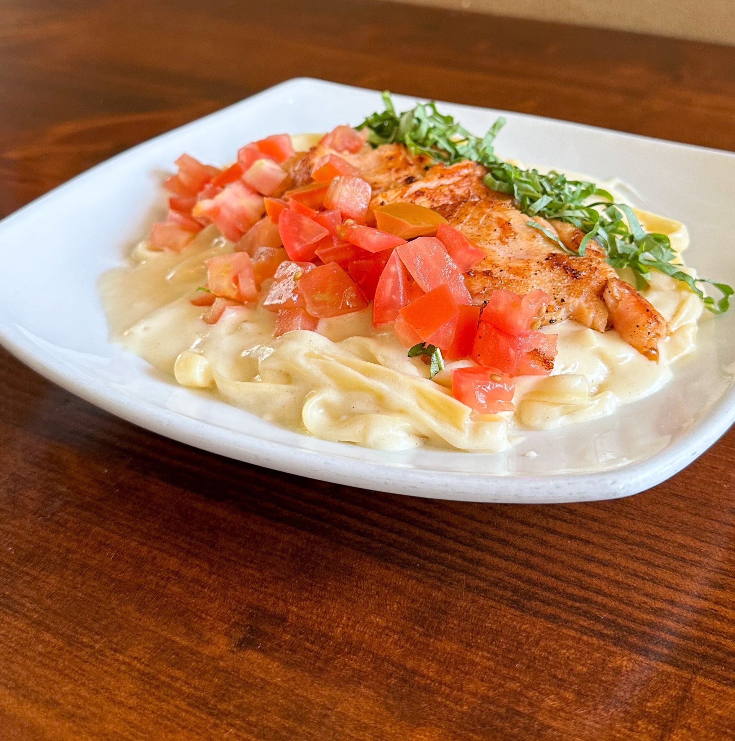 Smoked Salmon Alfredo.