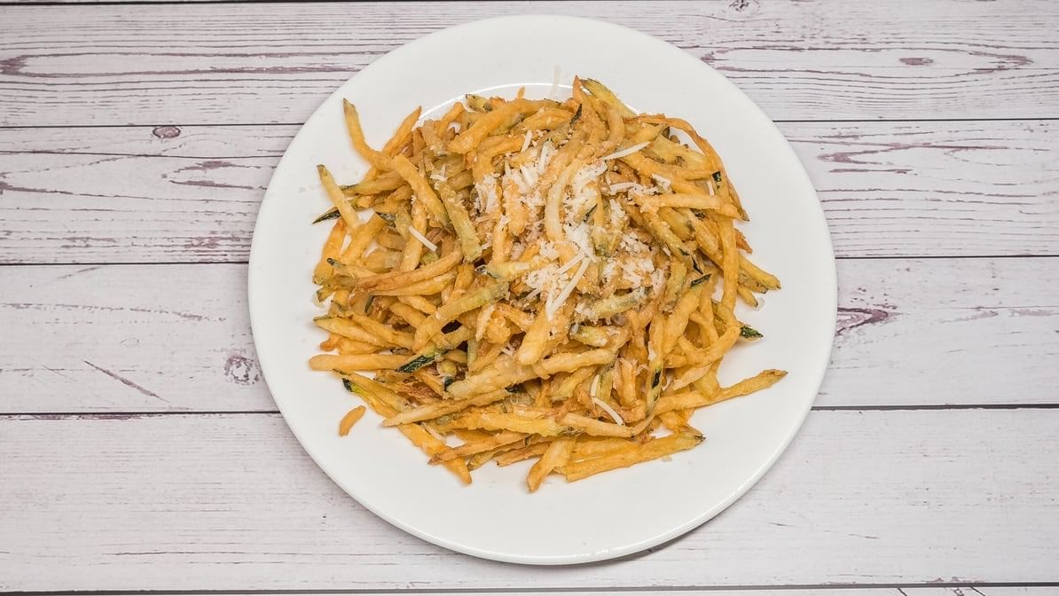 Fried Shoestring Zucchini.
