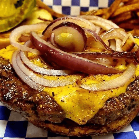 Grilled Beef Burger & Fresh Cut Fries.
