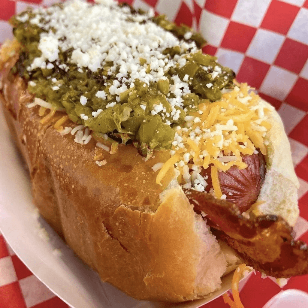 Chile Relleno Hot Dog Combo.
