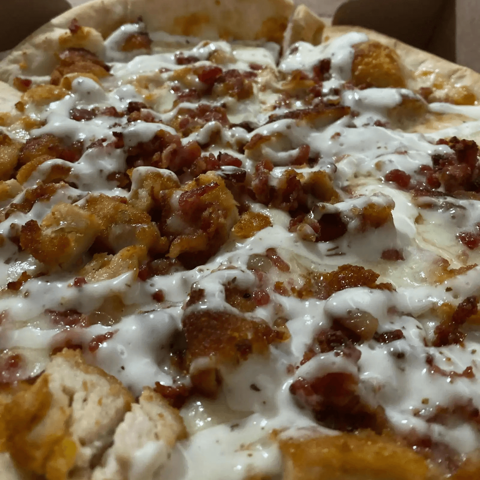Chicken Bacon Ranch Pizza.