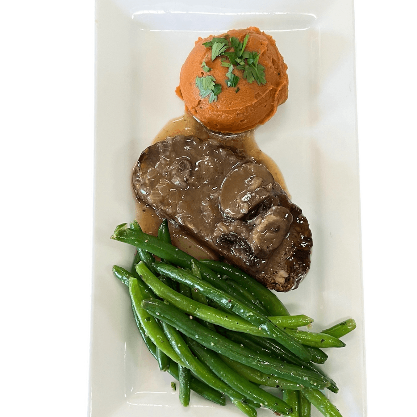 Lentil meatloaf dish.