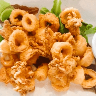 Calamari Caesar Salad.