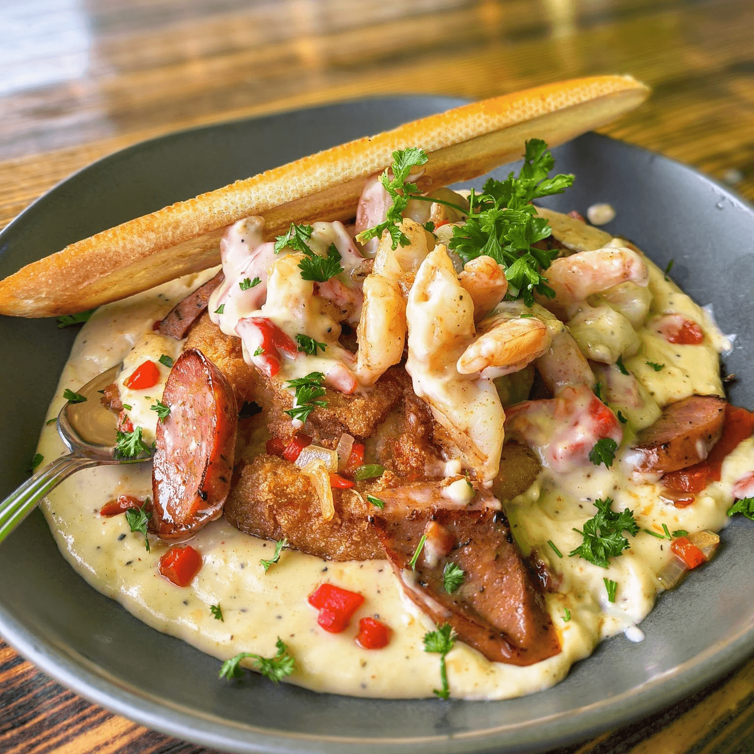 Shrimp & Cheddar Grits.