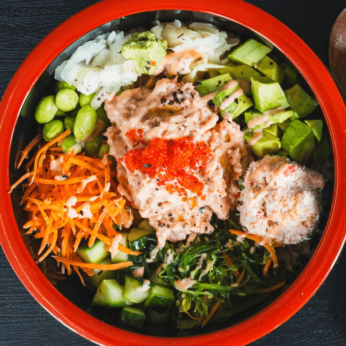 Lunch Spicy Tuna Bowl.