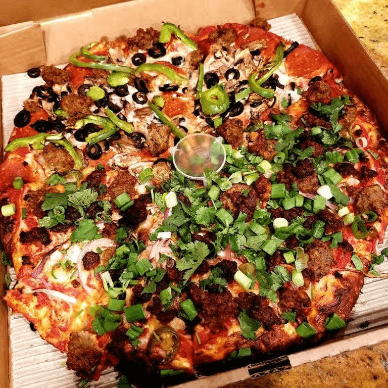 Vegan Combo Pizza.