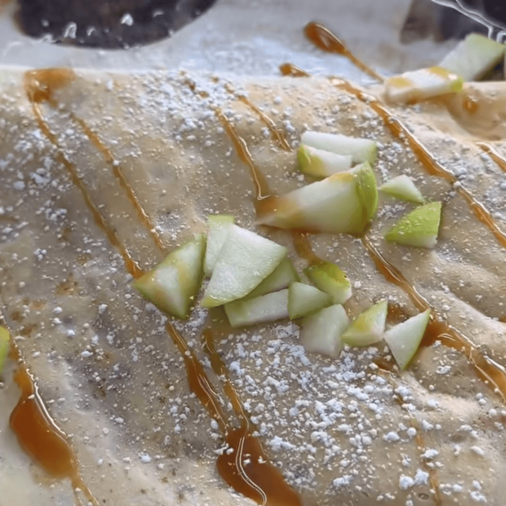 Caramel and Apple Crepes.