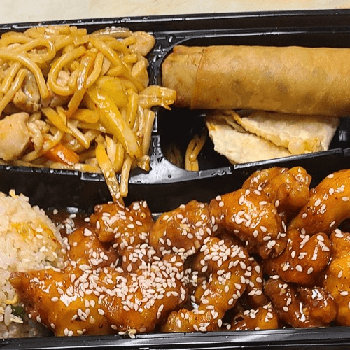 Sesame Chicken and Chicken Lomein