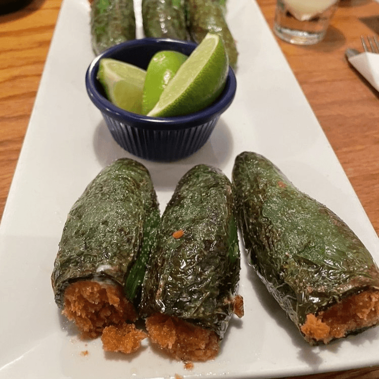 Deep Fried Jalapeños with Lime Juice.