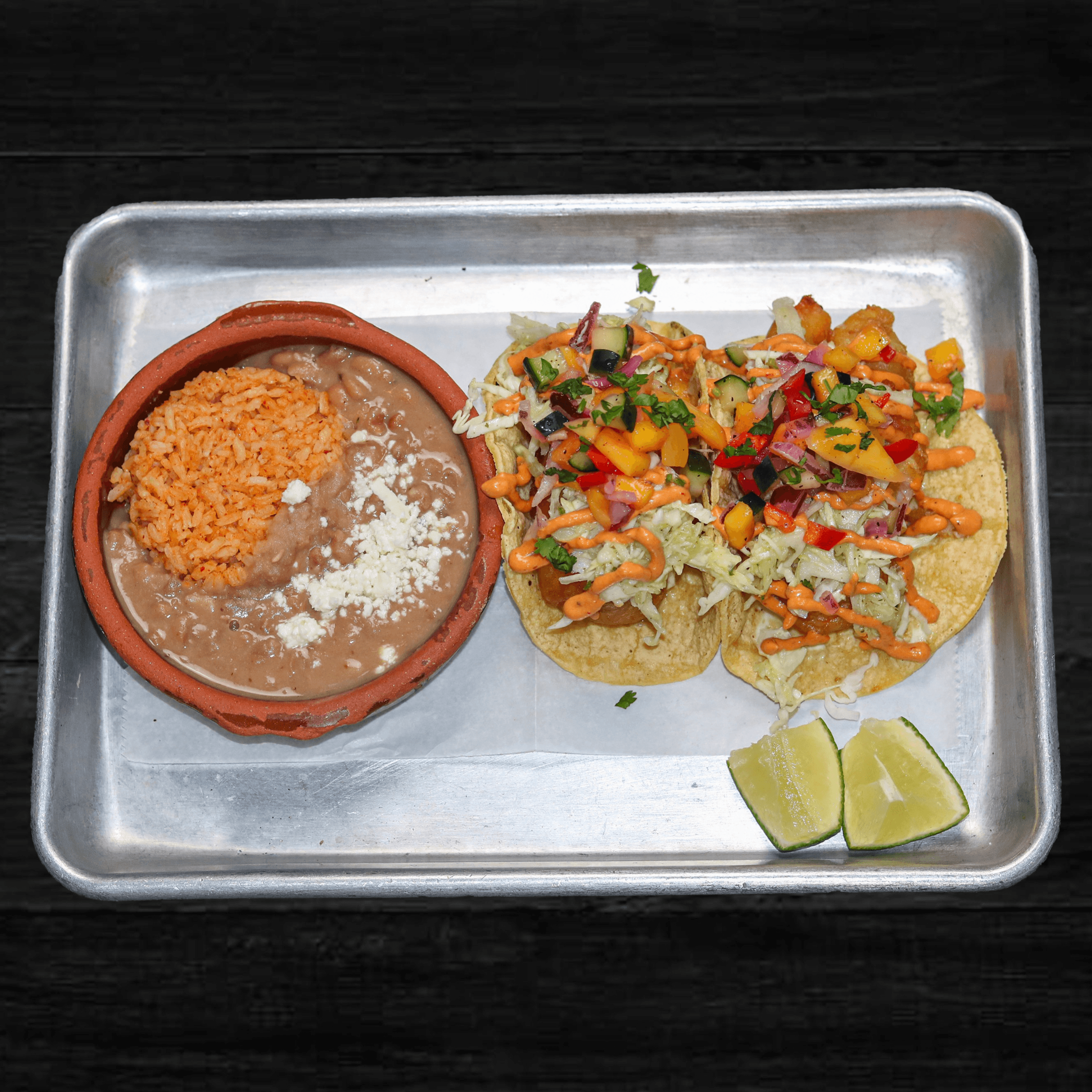 Fish and Shrimp Tacos.